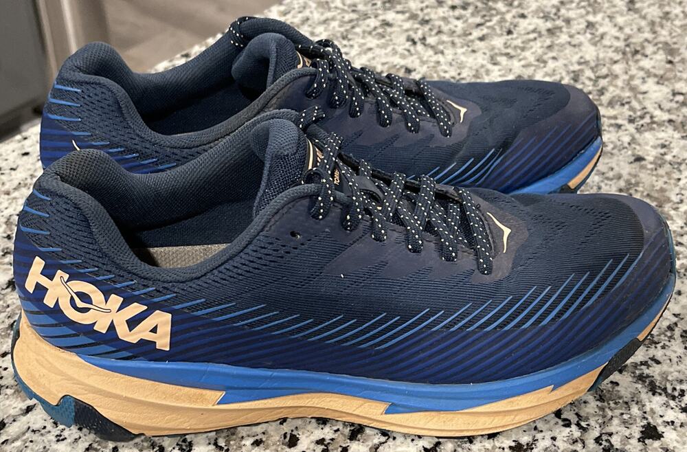 Hoka One One Torrent 2 Blue Running Shoes Womens Size 9.5 Lace Up Sneakers